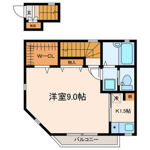 1K 間取り図