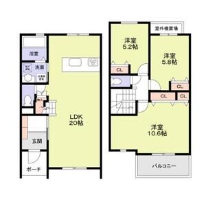 3LDK 間取り図
