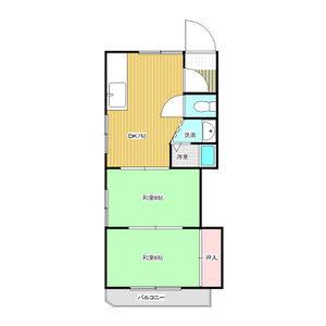 2DK 間取り図