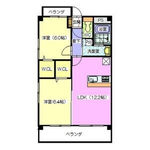 2LDK 間取り図