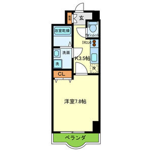 1K 間取り図