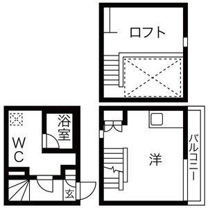 1K 間取り図