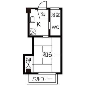 1K 間取り図