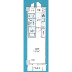 1K 間取り図