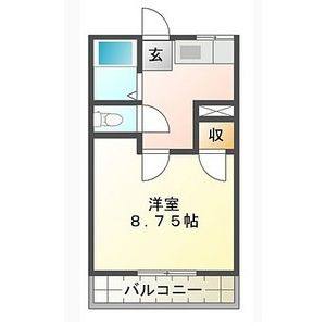 1K 間取り図