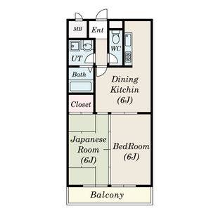 2DK 間取り図
