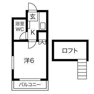 1K 間取り図