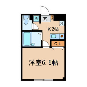 1K 間取り図