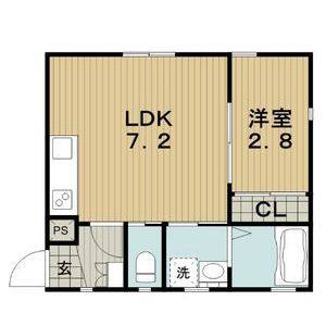 1LDK 間取り図