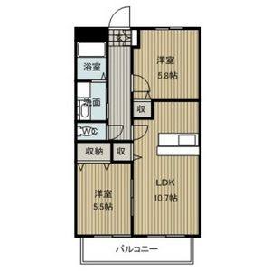 2LDK 間取り図