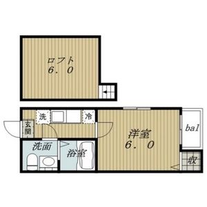 1K 間取り図