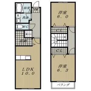 2LDK 間取り図
