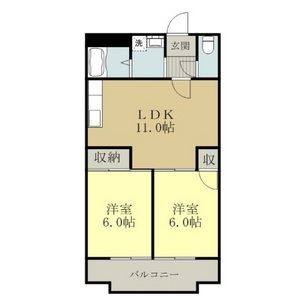 2LDK 間取り図