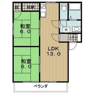 2DK 間取り図