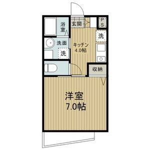 1K 間取り図