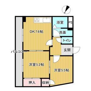 2DK 間取り図