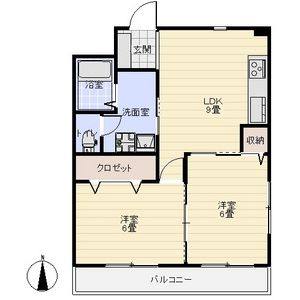 2DK 間取り図