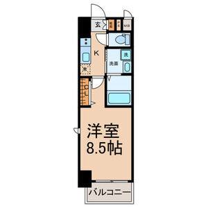 1K 間取り図