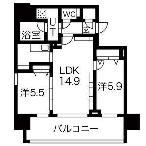 2LDK 間取り図