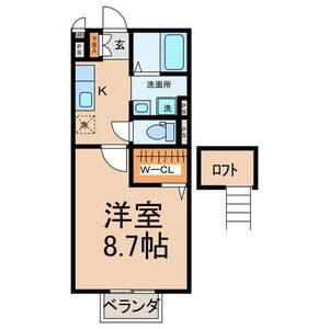 1K 間取り図