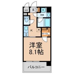 1K 間取り図