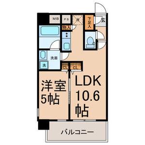 1LDK 間取り図