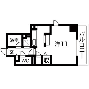 ワンルーム 間取り図