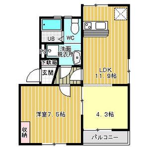 2LDK 間取り図