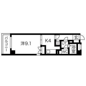 1K 間取り図