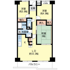 3LDK 間取り図
