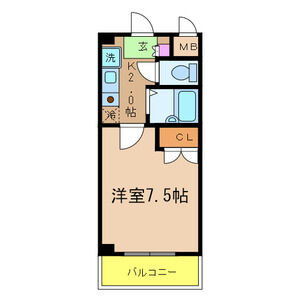 1K 間取り図