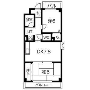 2DK 間取り図