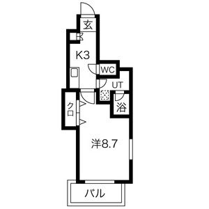 1K 間取り図