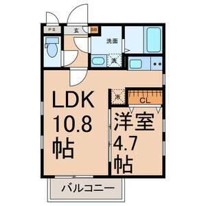 1LDK 間取り図