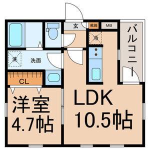 1LDK 間取り図
