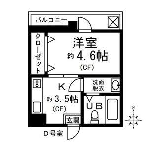 1K 間取り図