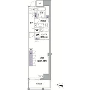 1K 間取り図