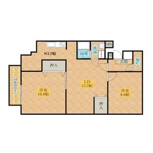 2LDK 間取り図