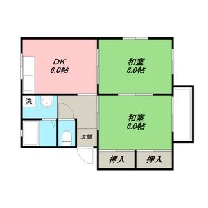 2DK 間取り図