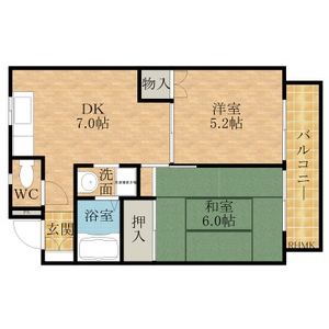 2DK 間取り図