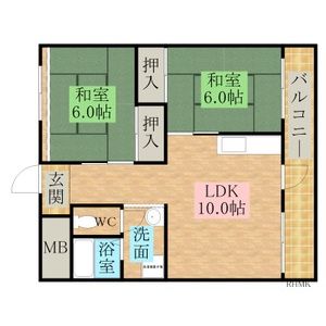2LDK 間取り図