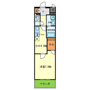 1DK 間取り図