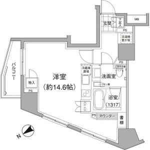 ワンルーム 間取り図