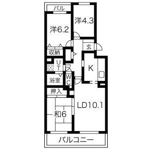3LDK 間取り図
