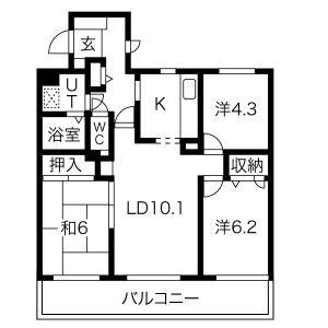 3LDK 間取り図