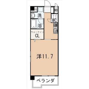 1K 間取り図