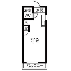 ワンルーム 間取り図