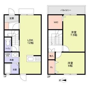 2LDK 間取り図