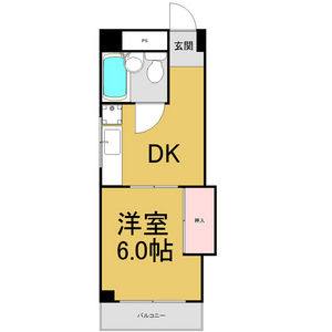 1DK 間取り図