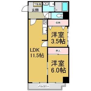 2LDK 間取り図